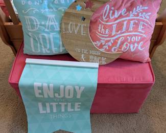 Lot #175 - Two Storage Cubes and Decorative Home Accessories Lot