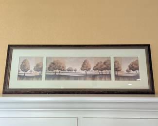 Lot #104 - Framed Triptych Landscape Print