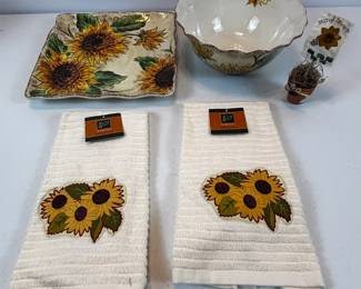 Lot #78 - Sunflower Themed Kitchenware Set