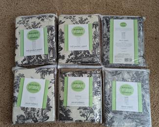 Lot #210 - Waverly Home Classics Toile Country Life Drapery Panels and Valances Lot
