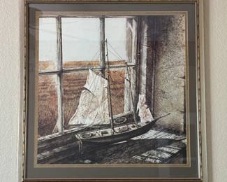Lot #130 - Ronald Ekholm Lithograph "Torn Sail"