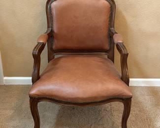 Lot #11 - Vintage French-Style Leather Armchair
