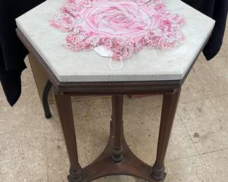 Eastlake Plant Table Marble Top