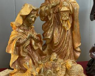 Holy Family Gold Overlay Decor'