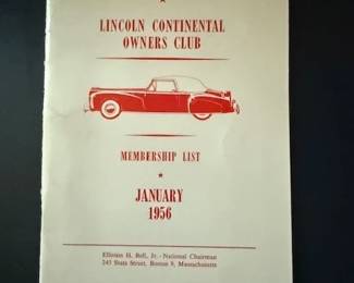 Owners membership list.
