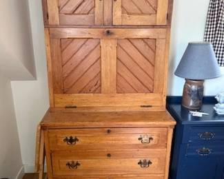 Extremely usable desk and storage piece. Next photo is of interior.