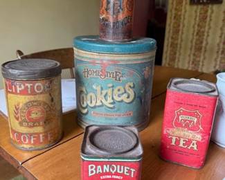 Early Tins. Others not puctured