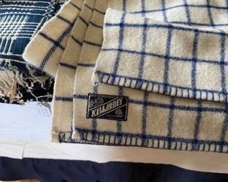 Vintage Killarney wool blanket-full size. Also not pictured is a LL Bean wool blanket full size-