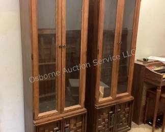 2 MCM Curio Cabinets