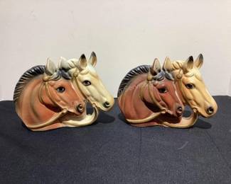Vintage horse planters