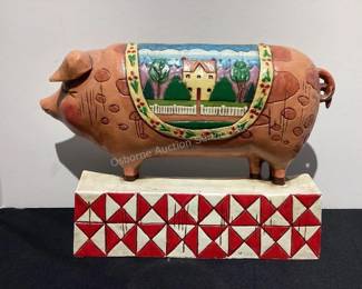 Cast iron pig door stop