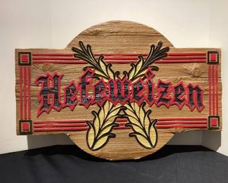 Hefeweizen wood sign