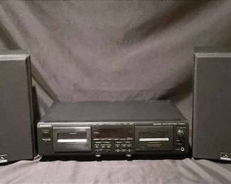 Sony Cassette Player And Speakers