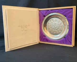 Sterling silver 1975 Franklin Mint Easter Plate