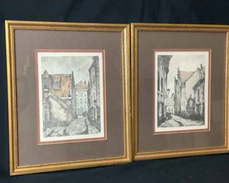 Etchings Signed By Belin