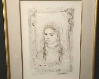 Edna Hibel Signed And Numbered Lithograph