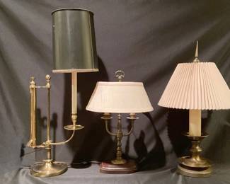 Vintage Trio Of Lamps