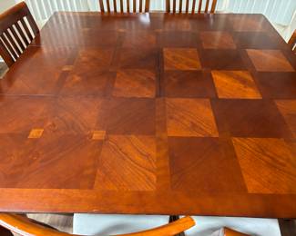 View of top of dining table