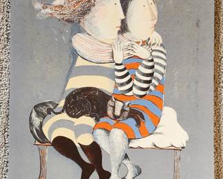 $35 Graciela Rodo Boulanger plate signed stone lithograph, published 1976 mint condition 10 x 13 inches