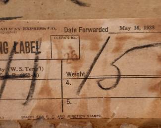 Backside of antique etching 