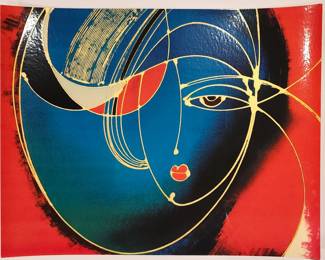 $20 Martiros Manoukian Gold Embellished Serigraph  11 x 9 inches