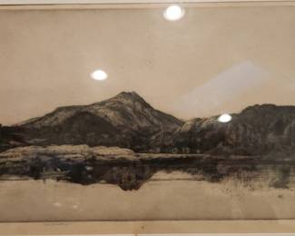 $150 antique etching 1920s 