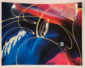 $20 Martiros Manoukian Gold Embellished Serigraph  11 x 9 inches