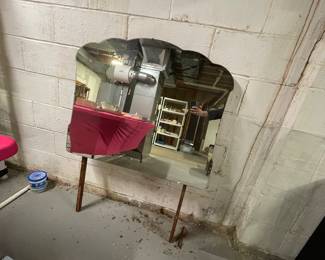 Antique Mirror - Meant to be mounted on Dresser or Vanity
