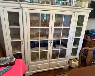 Oversized white Curio Cabinet