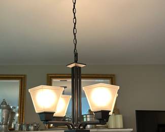 Contemporary 4 Light Rubbed Bronze chandelier