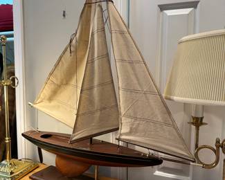 Wooden Sailboat Model