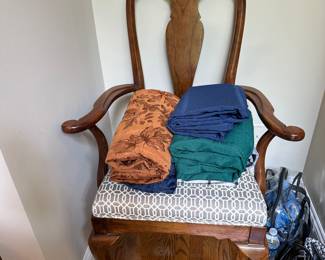 Queen Anne Style Dining Chair - Matching Dining Table with 4 extensions ; Pair of Arm Chairs and 4 side chairs