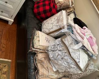 Bed Linens and Storage Ottoman