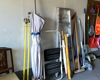Various Cleaning and Household Items - Umbrella goes with the Patio Set