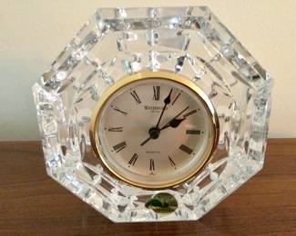 Waterford Octagon Crystal Desk Clock