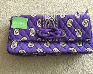 Vera Bradley Simply Violet Paisley Clutch