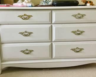 Matching White Wood Dresser