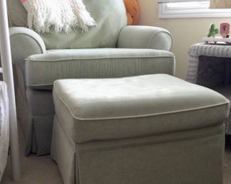 Rocking Arm Chair w/Rocking Ottoman by Best Chair & Co. Mint Green Upholstery