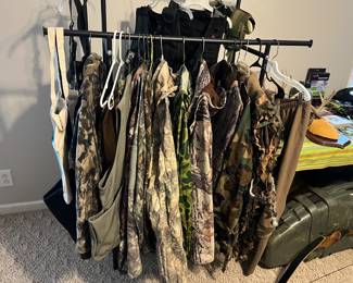 Assortment of Camo clothing