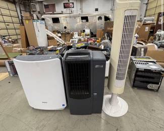 Lot of HEPA 3-Stage Air Purifier, Portable Evaporative Cooler, Oscillating Fan