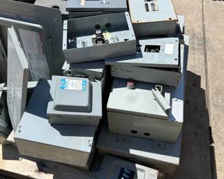 Lot of Multiple Sized Electrical Breaker boxes for RV Home Or Industrial Use