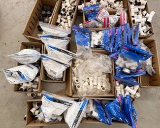 Lot of Various Plumbing, Electrical Couplers, Gaskets, Valves, Etc