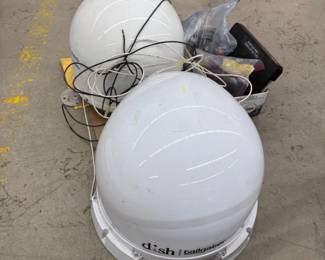 Lot of 2 RV King DISH Tailgater Satellite TV Antenna Accessories Included Remotes DISH Box