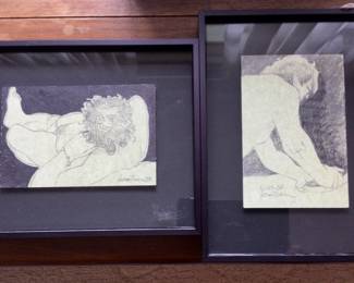 Framed Nude Art by Vermillion