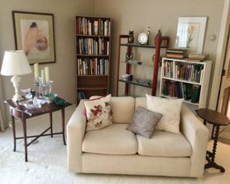 (2) available, Neutral Tone on Tone Loveseats Beautiful Hard Cover Art Books