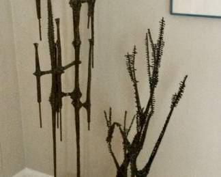 Brutalist Sculptures 50 & 36" tall