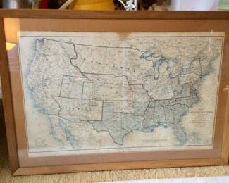 Map of the United States showing boundaries of the Union and Confederate Geographical Divisions and Department Dec. 31, 1862
