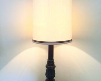 Pair of 48" tall custom made lamps w/touch pad on/off. Interesting story behind the making, read the article when you come to the sale.