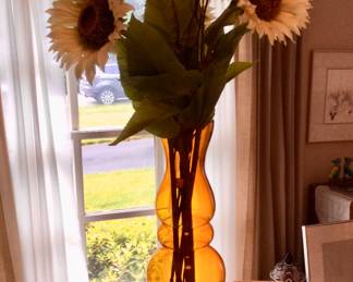 Gold Glass Vase 28" Tall