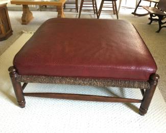 40” Square Ostrich Ottoman